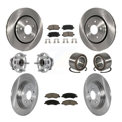Hub Bearing Brake Rotor & Pads Front Rear Kit (10Pc) For 2018-2023 Honda Odyssey