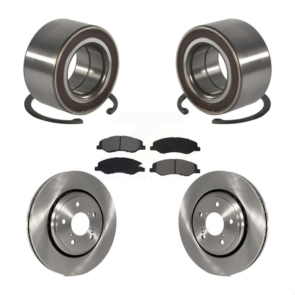 Wheel Bearing Disc Brake Rotors And Pads Front Kit For 2018-2023 Honda Odyssey