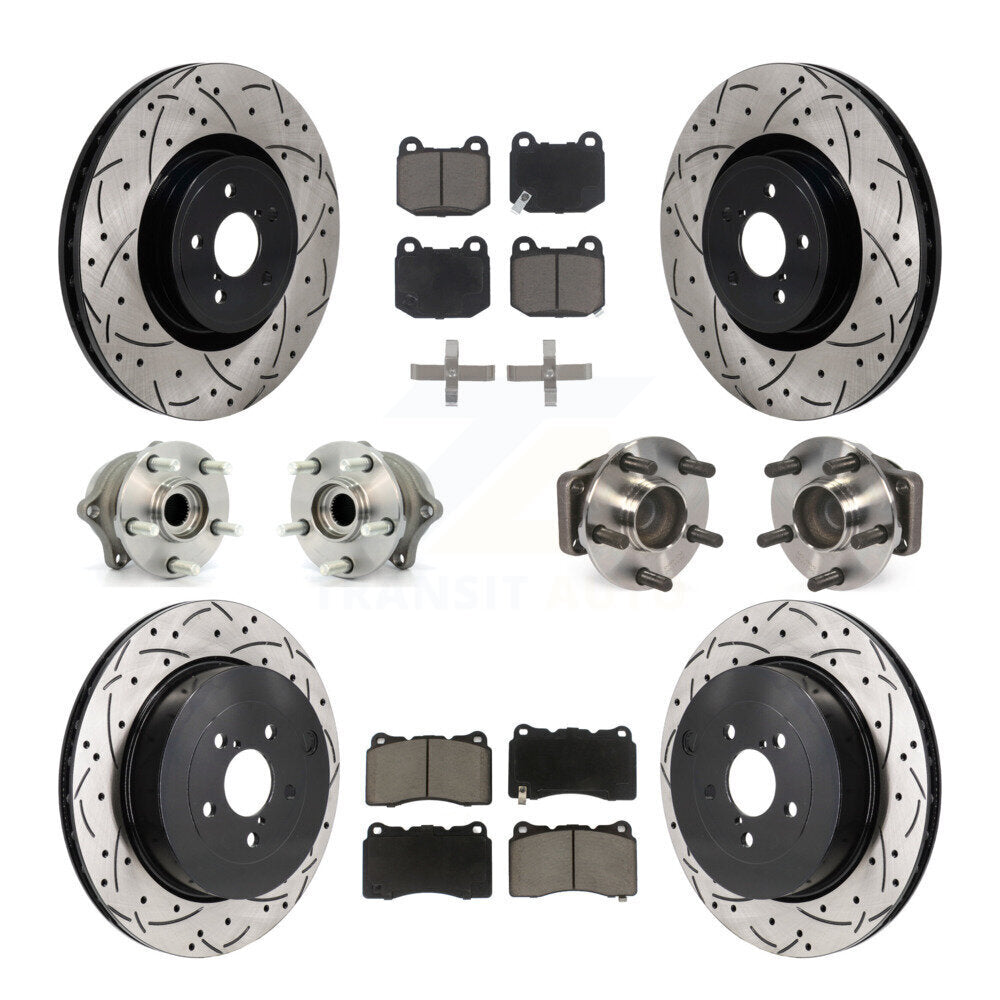 Hub Bearing Coat Brake Rotor Pads Front Rear Kit (10Pc) For Subaru BRZ Toyota 86