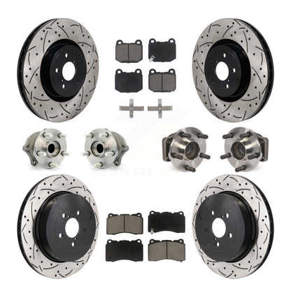 Hub Bearing Coat Brake Rotor Pads Front Rear Kit (10Pc) For Subaru BRZ Toyota 86