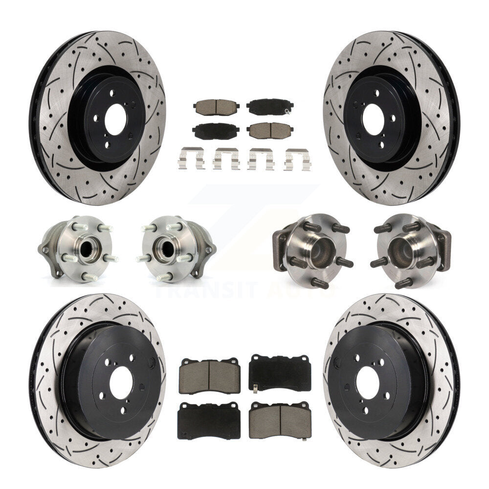 Hub Bearing Coat Brake Rotor Pads Front Rear Kit (10Pc) For 2017 Subaru BRZ Base