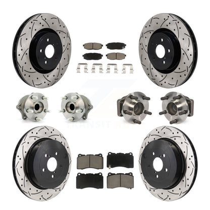Hub Bearing Coat Brake Rotor Pads Front Rear Kit (10Pc) For 2017 Subaru BRZ Base