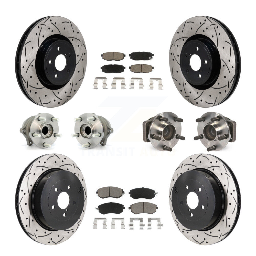 Hub Bearing Coat Brake Rotor Pads Front Rear Kit (10Pc) For 19 Toyota 86 Base/GT