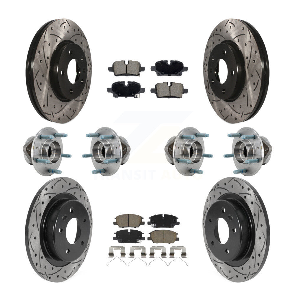 Hub Bearing Coat Brake Rotor Pad Front Rear Kit (10Pc) For Chevrolet Equinox GMC
