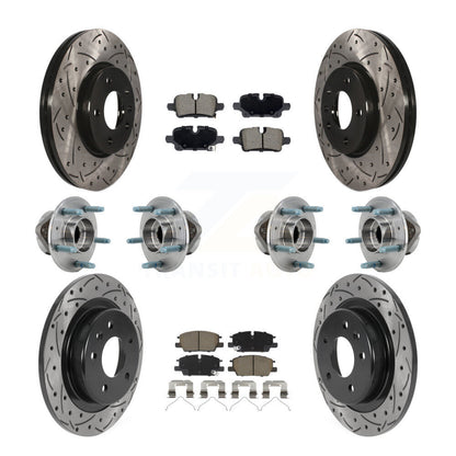 Hub Bearing Coat Brake Rotor Pad Front Rear Kit (10Pc) For Chevrolet Equinox GMC