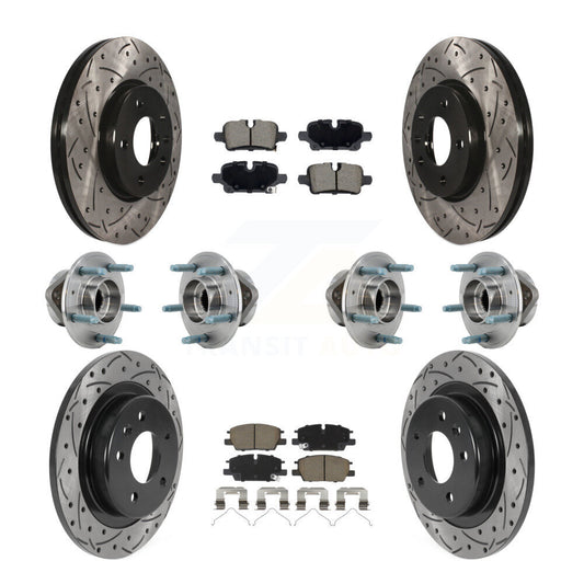 Hub Bearing Coat Brake Rotor Pad Front Rear Kit (10Pc) For Chevrolet Equinox GMC