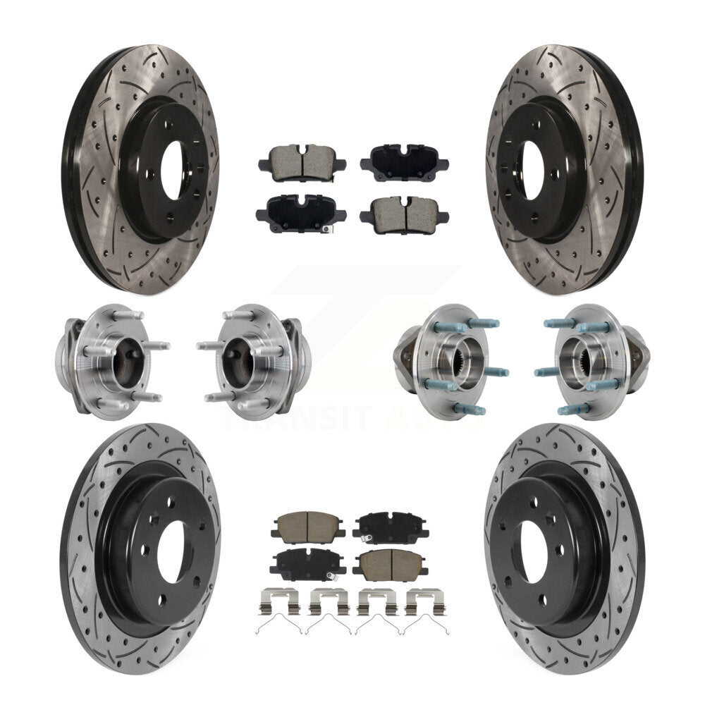 Hub Bearing Coat Brake Rotor Pad Front Rear Kit (10Pc) For Chevrolet Equinox GMC