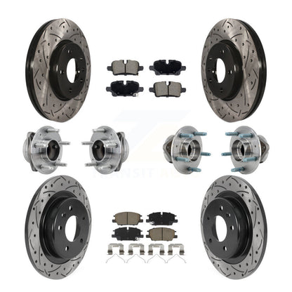 Hub Bearing Coat Brake Rotor Pad Front Rear Kit (10Pc) For Chevrolet Equinox GMC