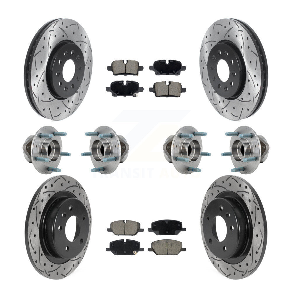 Hub Bearing Coat Brake Rotor Pad Front Rear Kit (10Pc) For Chevrolet Equinox GMC