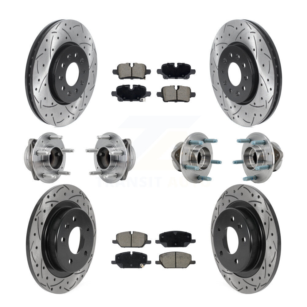 Hub Bearing Coat Brake Rotor Pad Front Rear Kit (10Pc) For Chevrolet Equinox GMC
