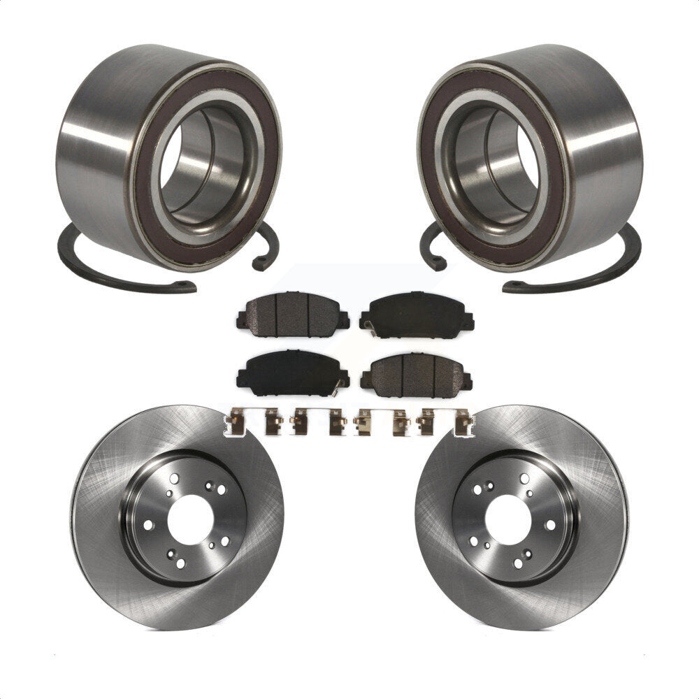 Wheel Bearing Disc Brake Rotors And Pads Front Kit For 2016-2022 Honda HR-V