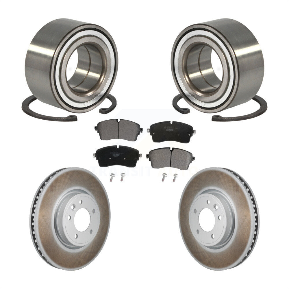 Wheel Bearing Coated Brake Rotor & Pads Front Kit For Land Rover Discovery Range