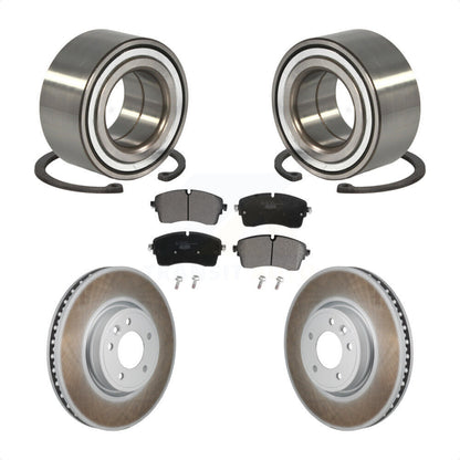 Wheel Bearing Coated Brake Rotor & Pads Front Kit For Land Rover Discovery Range
