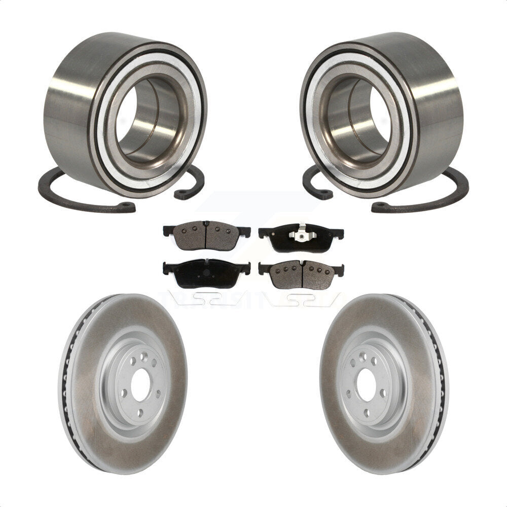 Wheel Bearing Coated Brake Rotor & Pads Front Kit For Land Rover Discovery Sport