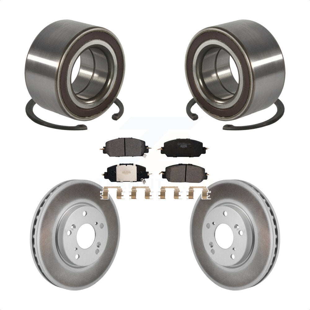 Wheel Bearing Coated Disc Brake Rotor Pads Front Kit For 2017-2021 Honda Clarity