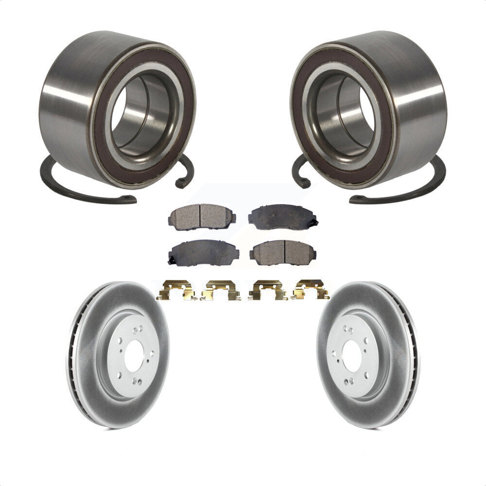 Wheel Bearing Coated Disc Brake Rotor And Pad Front Kit For Honda CR-V Acura RDX