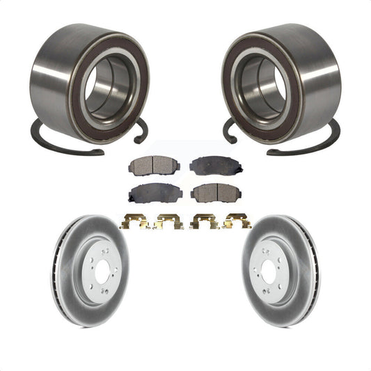 Wheel Bearing Coated Disc Brake Rotor And Pad Front Kit For Honda CR-V Acura RDX