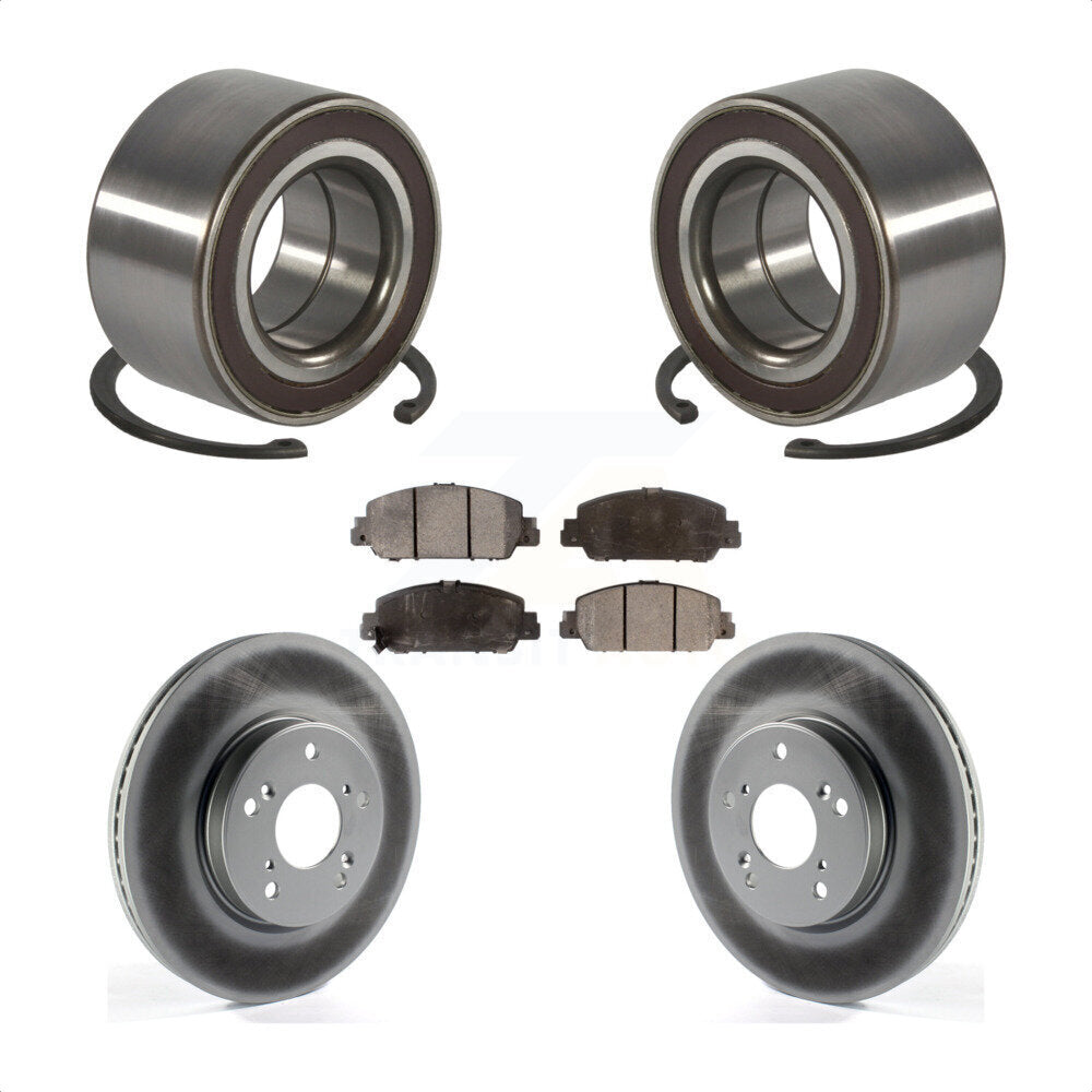 Wheel Bearing Coated Disc Brake Rotor And Pad Front Kit For 2016-2022 Honda HR-V