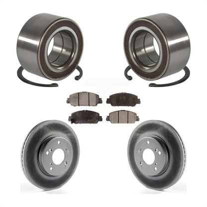 Wheel Bearing Coated Disc Brake Rotor And Pad Front Kit For 2016-2022 Honda HR-V