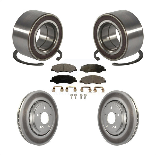 Wheel Bearing Coated Disc Brake Rotor Pads Front Kit For 2018-2023 Honda Odyssey