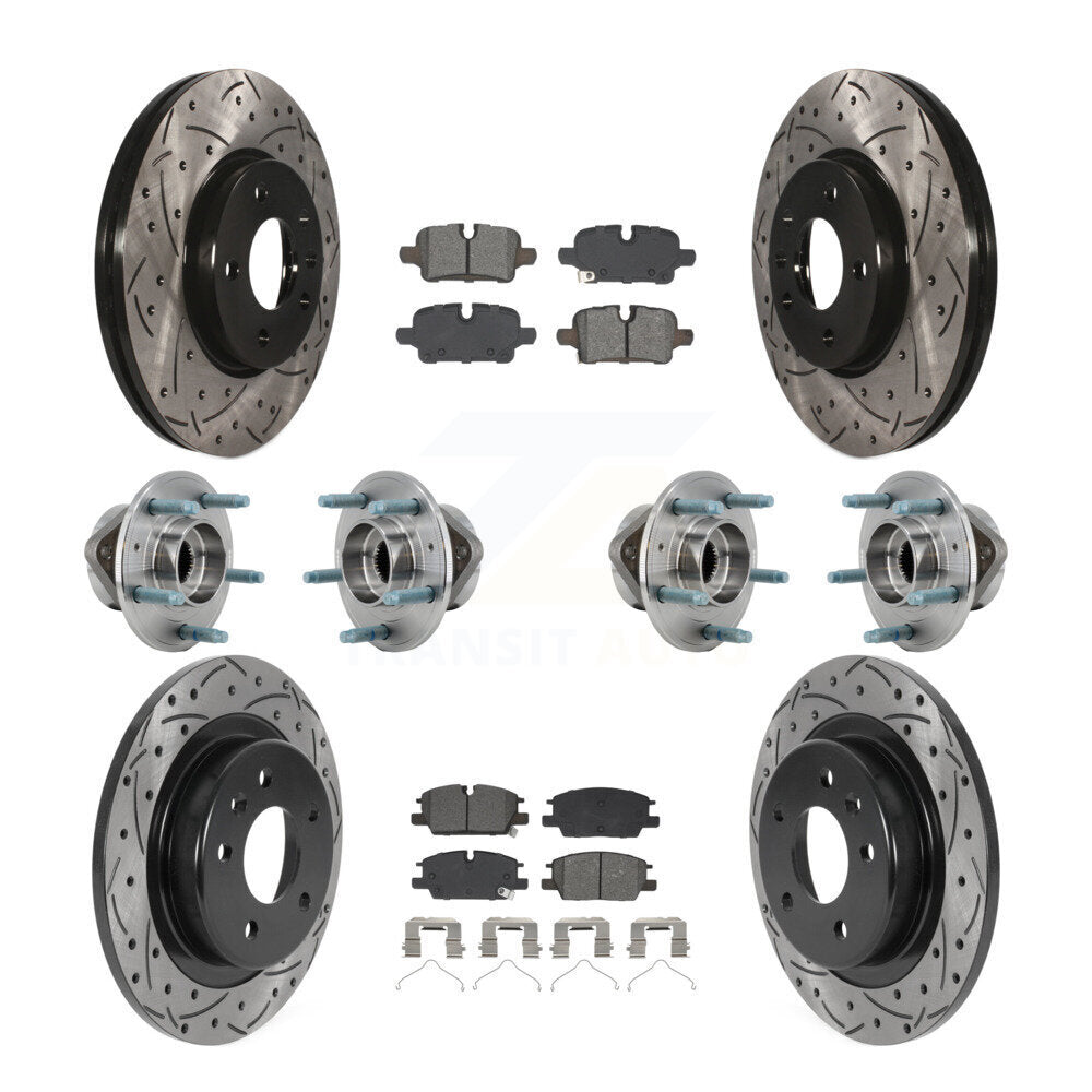 Hub Bearing Coat Brake Rotor Pad Front Rear Kit (10Pc) For Chevrolet Equinox GMC