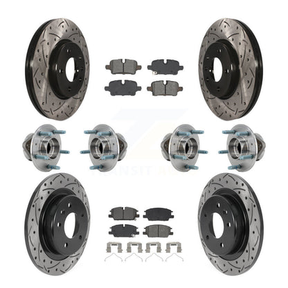 Hub Bearing Coat Brake Rotor Pad Front Rear Kit (10Pc) For Chevrolet Equinox GMC