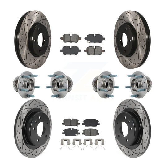 Hub Bearing Coat Brake Rotor Pad Front Rear Kit (10Pc) For Chevrolet Equinox GMC