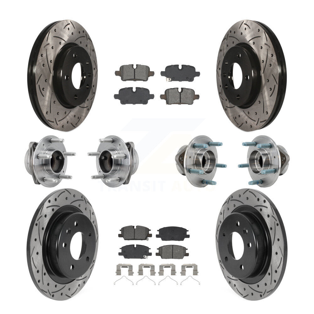 Hub Bearing Coat Brake Rotor Pad Front Rear Kit (10Pc) For Chevrolet Equinox GMC