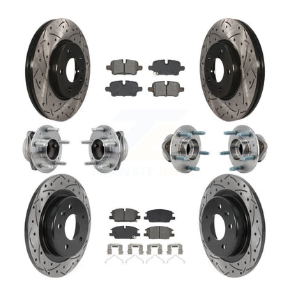Hub Bearing Coat Brake Rotor Pad Front Rear Kit (10Pc) For Chevrolet Equinox GMC