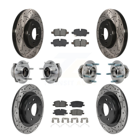 Hub Bearing Coat Brake Rotor Pad Front Rear Kit (10Pc) For Chevrolet Equinox GMC