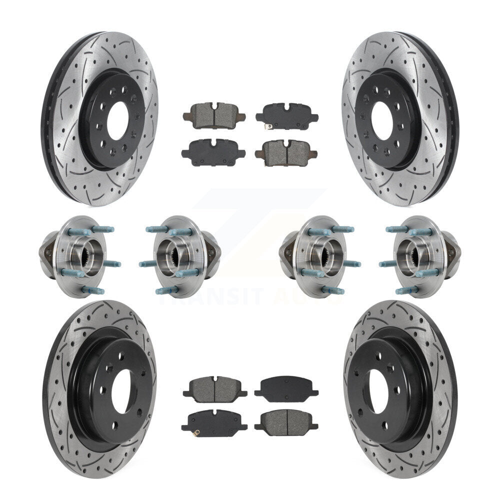 Hub Bearing Coat Brake Rotor Pad Front Rear Kit (10Pc) For Chevrolet Equinox GMC