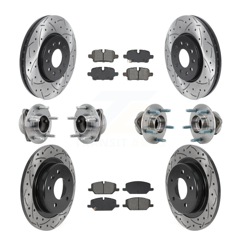 Hub Bearing Coat Brake Rotor Pad Front Rear Kit (10Pc) For Chevrolet Equinox GMC