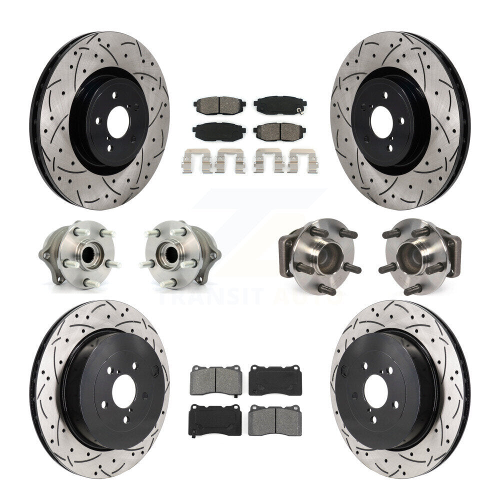 Hub Bearing Coat Brake Rotor Pads Front Rear Kit (10Pc) For 2017 Subaru BRZ Base