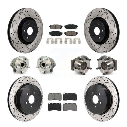 Hub Bearing Coat Brake Rotor Pads Front Rear Kit (10Pc) For 2017 Subaru BRZ Base