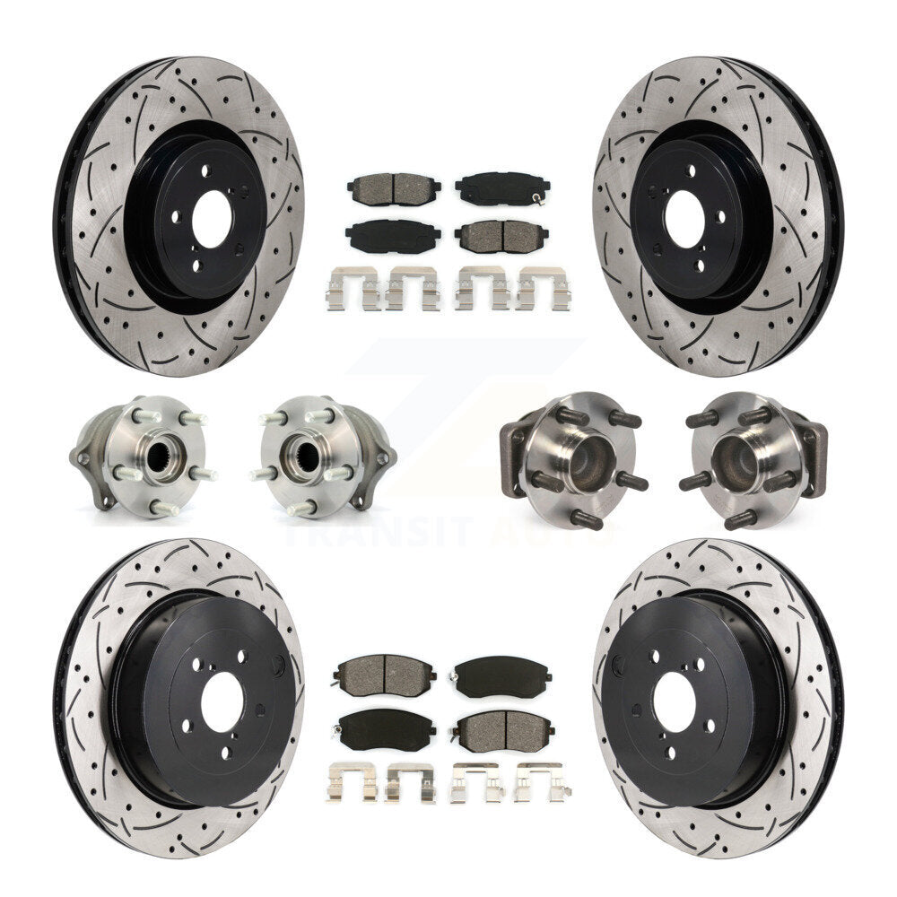 Hub Bearing Coat Brake Rotor Pads Front Rear Kit (10Pc) For 19 Toyota 86 Base/GT