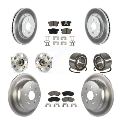Hub Bearing Coat Brake Rotor Pads Front Rear Kit (10Pc) For Honda CR-V Acura RDX