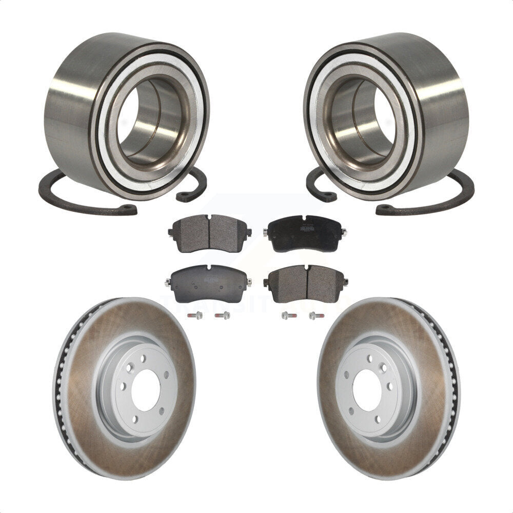 Wheel Bearing Coated Brake Rotor & Pads Front Kit For Land Rover Discovery Range