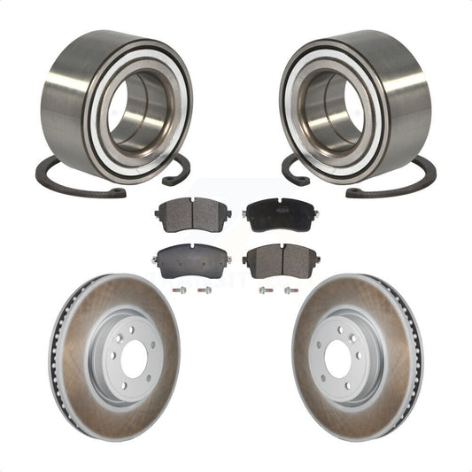 Wheel Bearing Coated Brake Rotor & Pads Front Kit For Land Rover Discovery Range