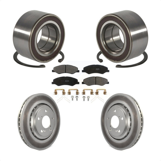 Wheel Bearing Coated Disc Brake Rotor Pads Front Kit For 2018-2023 Honda Odyssey
