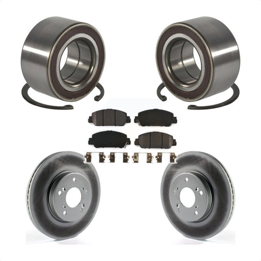 Wheel Bearing Coated Disc Brake Rotor And Pad Front Kit For 2016-2022 Honda HR-V