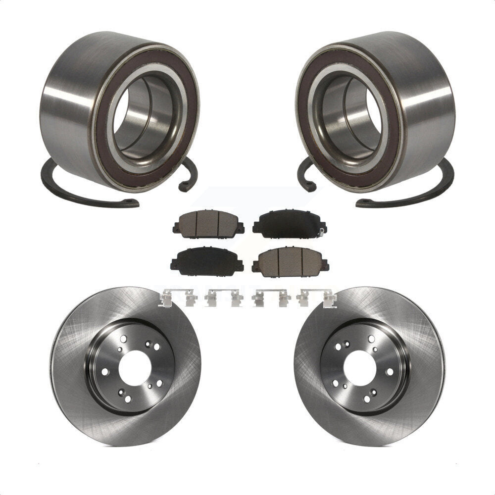 Wheel Bearing Disc Brake Rotors And Pads Front Kit For 2016-2022 Honda HR-V