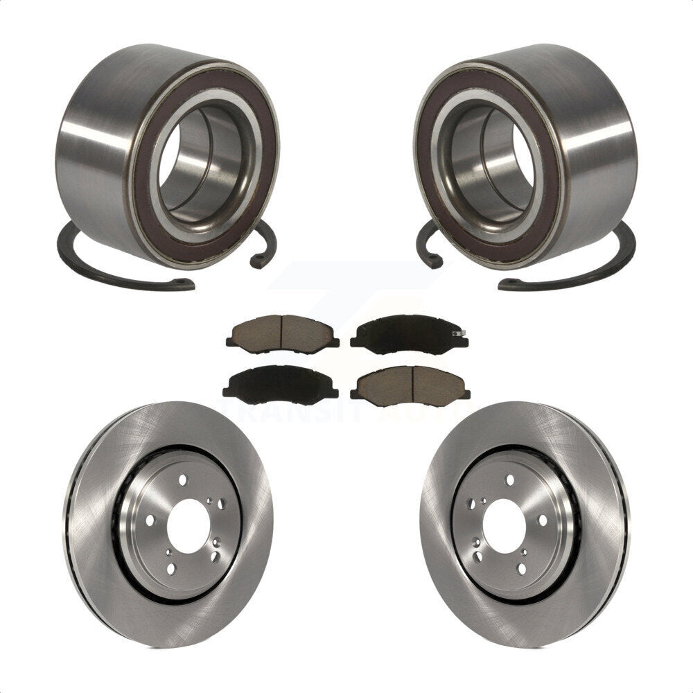 Wheel Bearing Disc Brake Rotors And Pads Front Kit For 2018-2023 Honda Odyssey