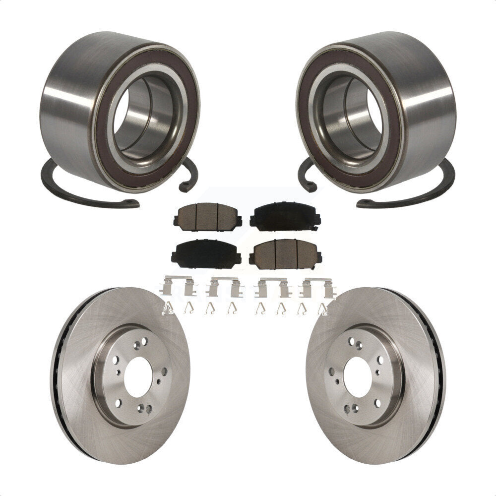 Wheel Bearing Disc Brake Rotors And Pads Front Kit For 2017-2021 Honda Clarity