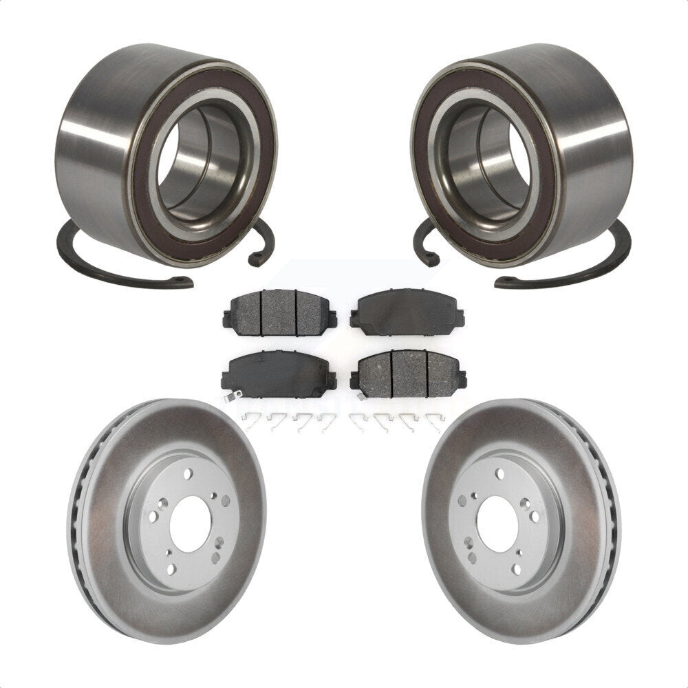 Wheel Bearing Coated Disc Brake Rotor Pads Front Kit For 2017-2021 Honda Clarity