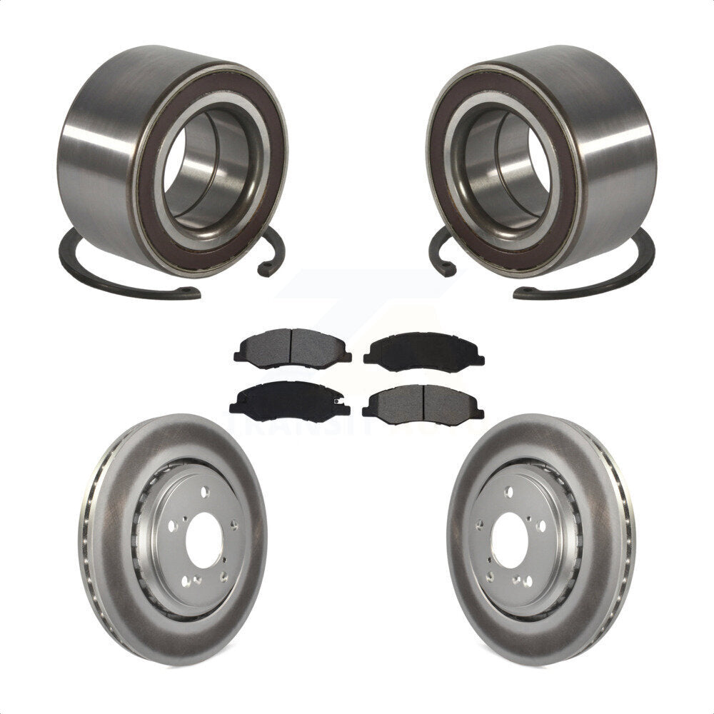 Wheel Bearing Coated Disc Brake Rotor Pads Front Kit For 2018-2023 Honda Odyssey