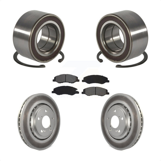 Wheel Bearing Coated Disc Brake Rotor Pads Front Kit For 2018-2023 Honda Odyssey