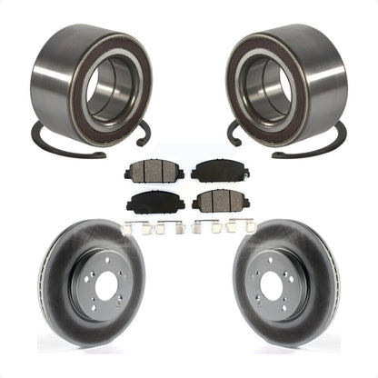Wheel Bearing Coated Disc Brake Rotor And Pad Front Kit For 2016-2022 Honda HR-V