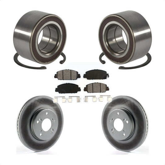 Wheel Bearing Coated Disc Brake Rotor And Pad Front Kit For 2016-2022 Honda HR-V