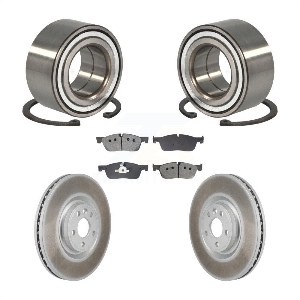 Wheel Bearing Coated Brake Rotor & Pads Front Kit For Land Rover Discovery Sport
