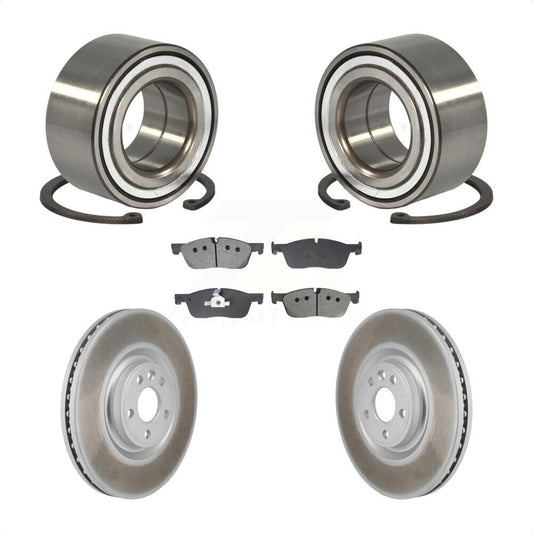 Wheel Bearing Coated Brake Rotor & Pads Front Kit For Land Rover Discovery Sport